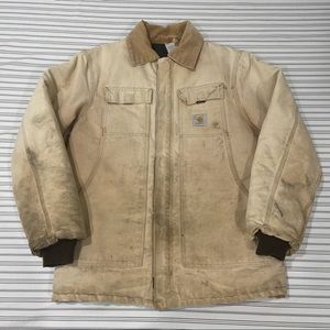 Vintage CARHARTT CQ186 Arctic Quilt Lined Duck Canvas Rugged Jacket Coat Sz 40